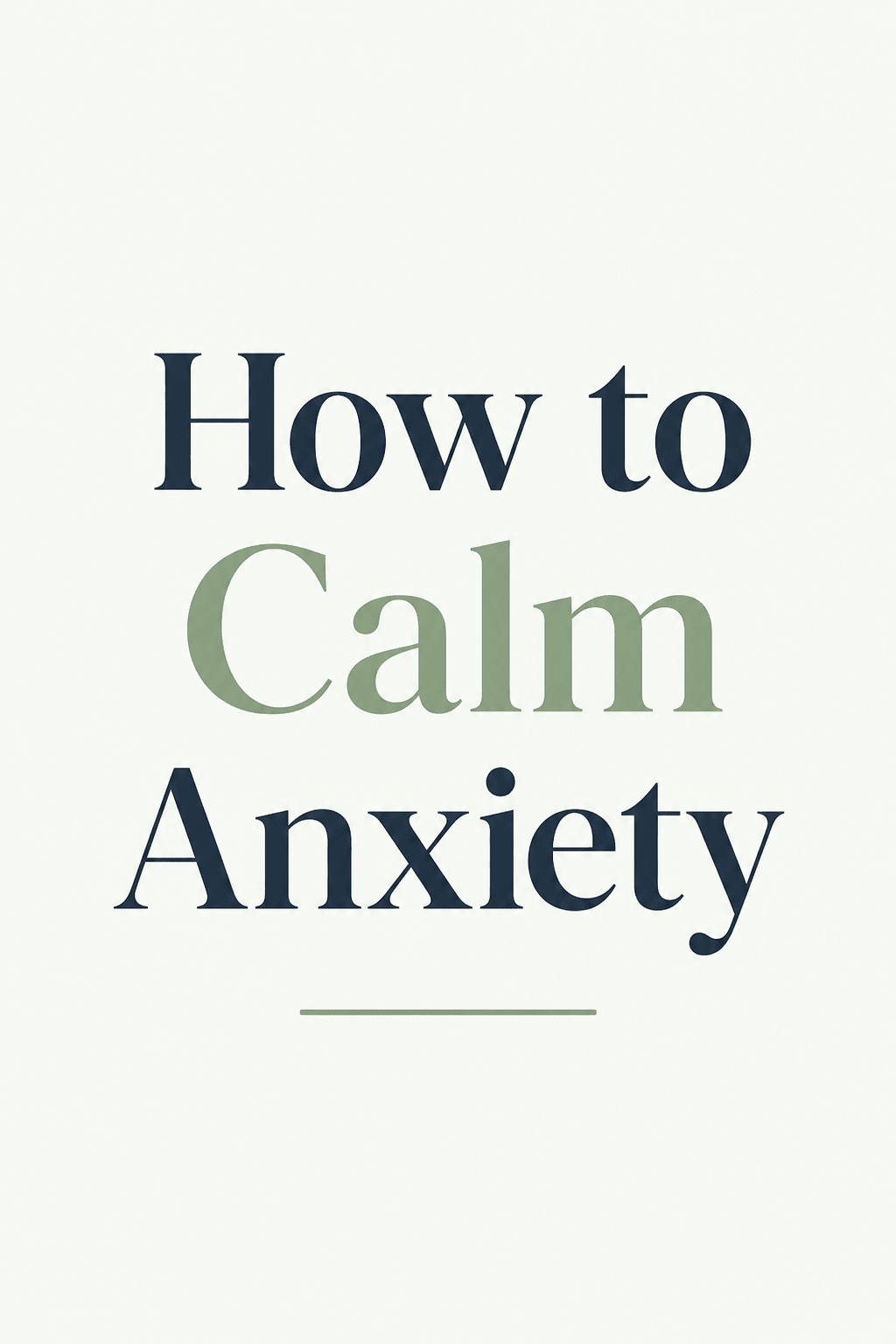 How to Calm Anxiety Fast When Your Mind Starts Racing
