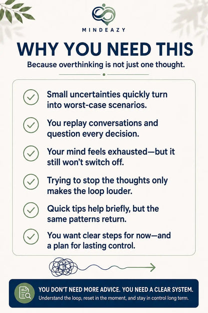 Stop Overthinking And Feel More In Control In Less Than 7 Days